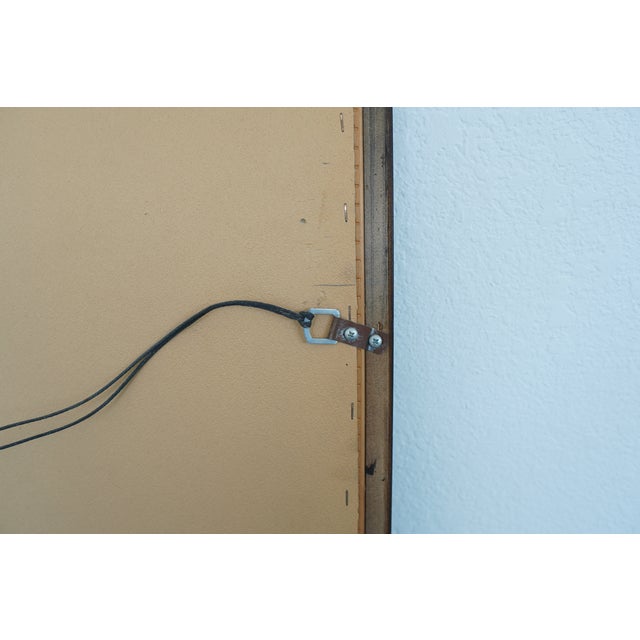 Vintage Distressed Black Lacquer Style Wall Mirror For Sale - Image 9 of 10