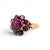 Victorian Antique Victorian 14k Gold Daisy Cluster Ring — Natural Rhodolite Garnets, Size 8 For Sale - Image 3 of 6