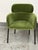Textile Caleb Zipperer for Cb2 Azalea Forest Green Logan Velvet Armchairs, Pair For Sale - Image 7 of 12