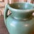 Vintage Petite Two Handled Pottery Vase in Matte Green Glaze For Sale - Image 10 of 12