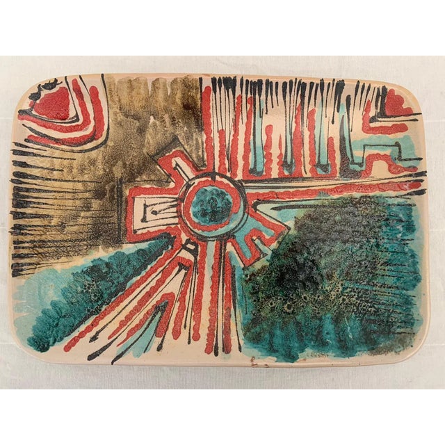 Polychrome Ceramic Storage by Piccinini, 1960s, in Flawless conditions. Designed 1960 to 1969 This piece has an...