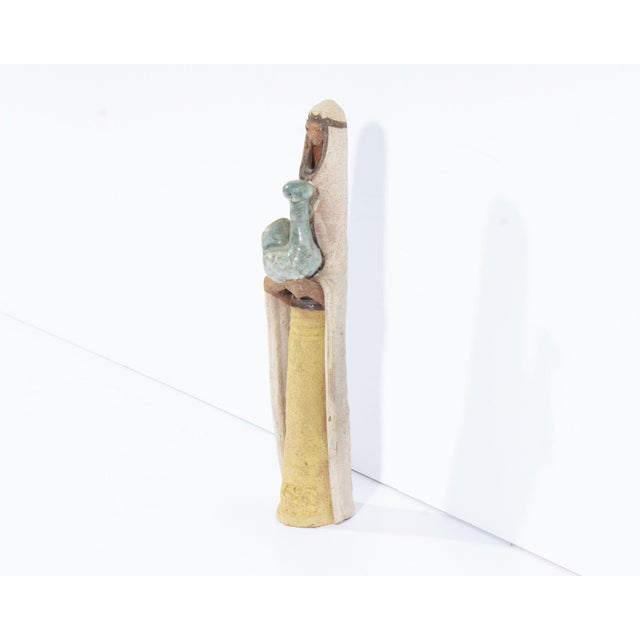 Off-white Israeli Studio Pottery Sculpture of Woman by David Kalderon For Sale - Image 8 of 10