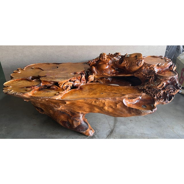 20th Century Lacquered Root Buddha Shrine . Drilled to Work as a Fountain For Sale - Image 4 of 13