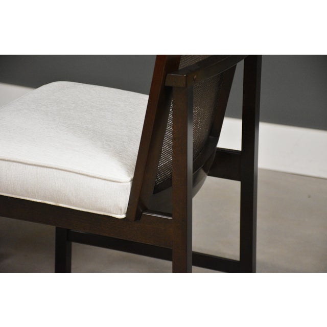 Vintage Ebonized White Dining Chairs - Set of 6 For Sale In Boston - Image 6 of 9