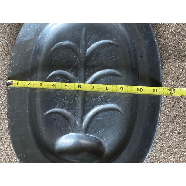 Metal Vintage Wilton Armetale Meat Serving Tray Platter, Matte Finish, Tree and Well Circa 1970's For Sale - Image 7 of 12