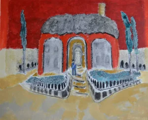 Carola Richards The Dacha. Contemporary Painting circa 1990
