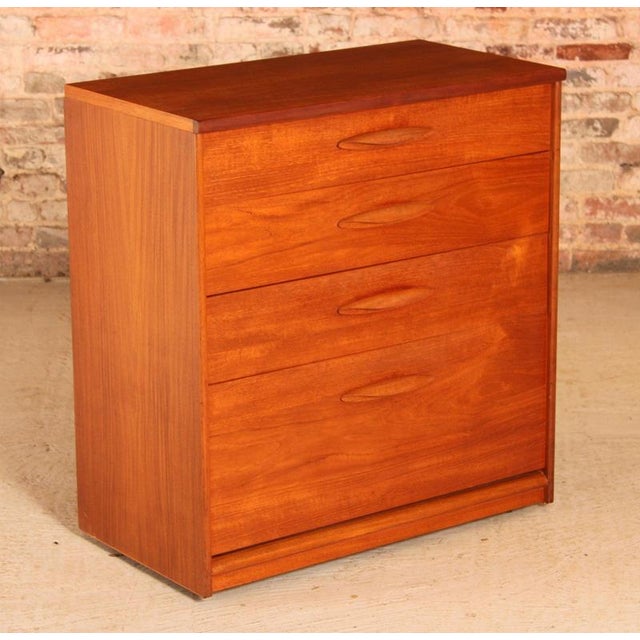 Mid-Century Teak Chest of 4 Drawers on Casters from Austinsuite, 1960s For Sale - Image 3 of 11