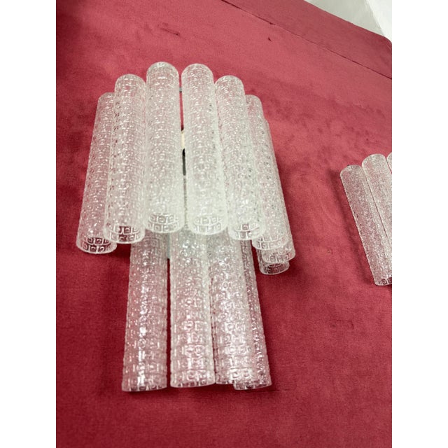 1960s Murano Glass Wall Lamps in the style of Venini, 1960s, Set of 2 For Sale - Image 5 of 6