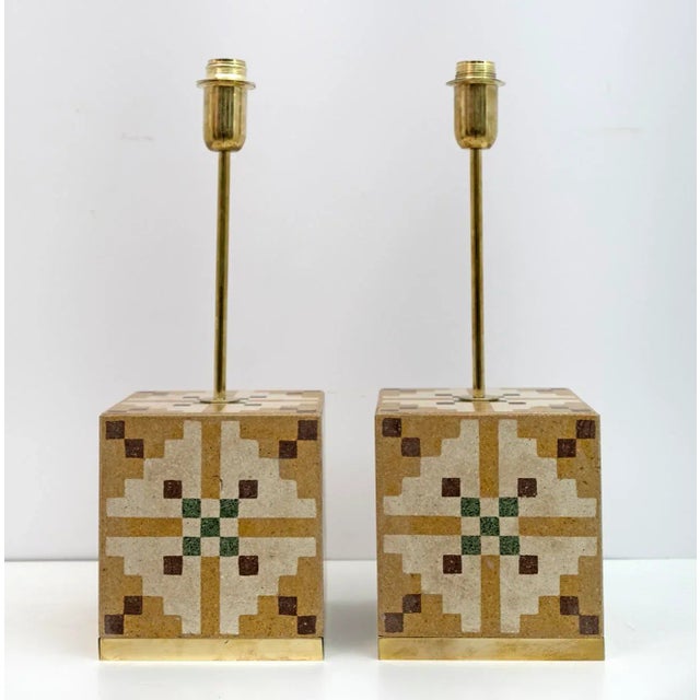 1920s Italian Cement Table Lamps, 1920, Set of 2 For Sale - Image 5 of 10