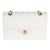 White Quilted Caviar Small Classic Double Flap Handbag For Sale