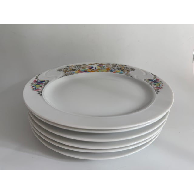 Ceramic Asimmetria Abduction from the Seraglio Salad Plate by Björn Wiinblad for Rosenthal Studio Line, 1990s Set of 6 For Sale - Image 7 of 7