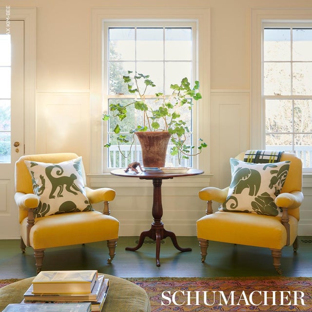 SAMPLE - Schumacher Call Of The Jungle Fabric In Forest Green For Sale In New York - Image 6 of 7