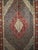 Antique Persian Tabriz Area Rug. Hand-Knotted Wool, Herati Geometric Pattern, Navy & Red, 6x10 For Sale - Image 10 of 16