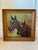 Fantastic Vintage 1959 Equestrian Oil Painting. Well done portrait of two handsome chocolate horses. The larger with a...