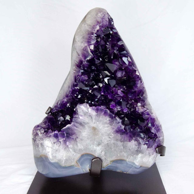 2020s Amethyst Cluster on Stand, 13 Inches, 20 Pounds, Fine Quality (Uruguay #H0140) For Sale - Image 5 of 8