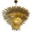 Vintage Hanging Lamp in Gold Murano Glass from Barovier & Toso, 1950s For Sale