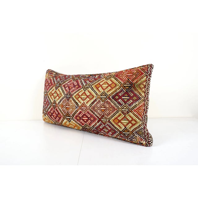 Unique Turkish Kilim Handwoven Vintage Pillow Case - Decorative Throw Pillow Handcrafted from authentic 1960s Turkish...