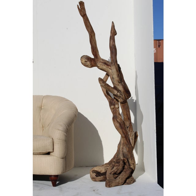 1950s 1950s Monumental Figurative Mid Century Driftwood Sculpture For Sale - Image 5 of 12