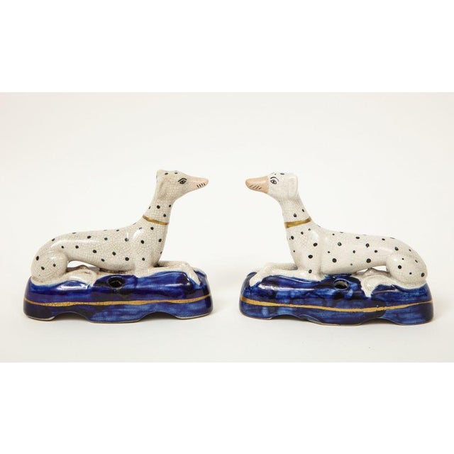 On cobalt blue bases.