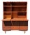 Mid 20th Century Danish Modern Two-Piece Bookshelf With Drop-Down Secretary Desk Top For Sale