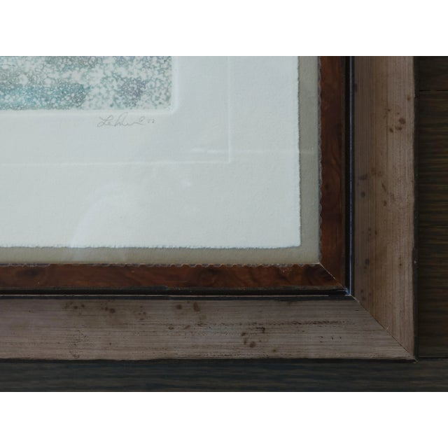 1982 "Rush Hour Blizzard" Abstract Framed New York Cityscape Wash Etching by Gerard Lehner For Sale In New York - Image 6 of 12