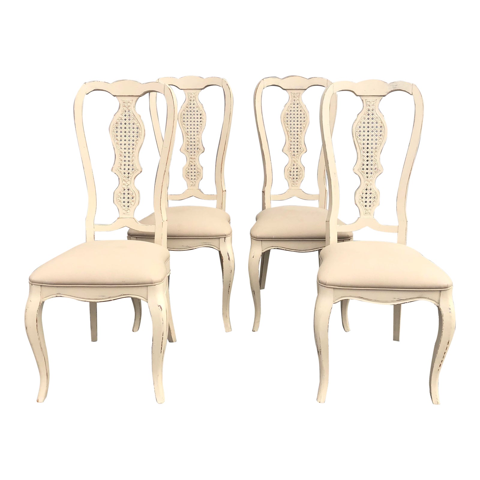 Vintage Shabby Chic Dining Chairs Set Of 4 Chairish