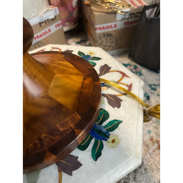 1980s Wooden Lamp For Sale - Image 10 of 10