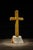 Religious Large Vintage Painted Tin Cross For Sale - Image 3 of 7