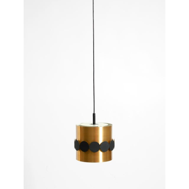Metal Original 1960s Space Age Pendant Lamp by Doria, Made of Copper-Anodized Aluminum and Black and White Lacquered Metal from Doria Leuchten For Sale - Image 7 of 18