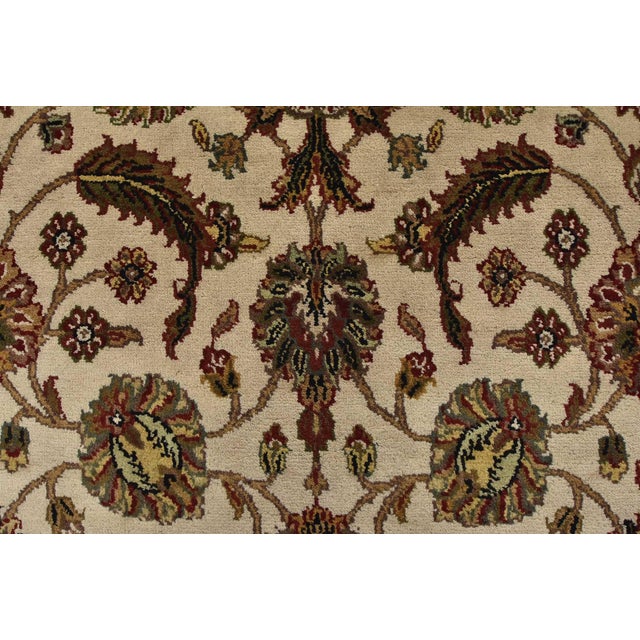 Ivory Agra Runner 3’11” X 11’11” Ivory Wool Traditional Hand-Knotted Oriental Rug For Sale - Image 8 of 13