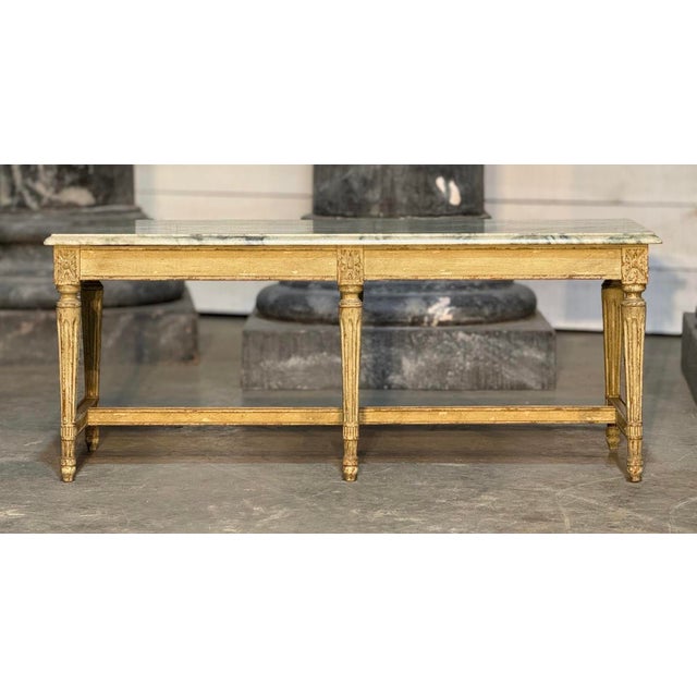 French Coffee Table with Marble Top, 1920s For Sale - Image 15 of 18