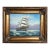 Signed Original Oil Painting on Canvas Seascape Gold Frame Maritime Nautical Art For Sale