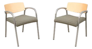 Contemporary Aurora Guest Chairs by Kimball and National, Brand New - a Pair