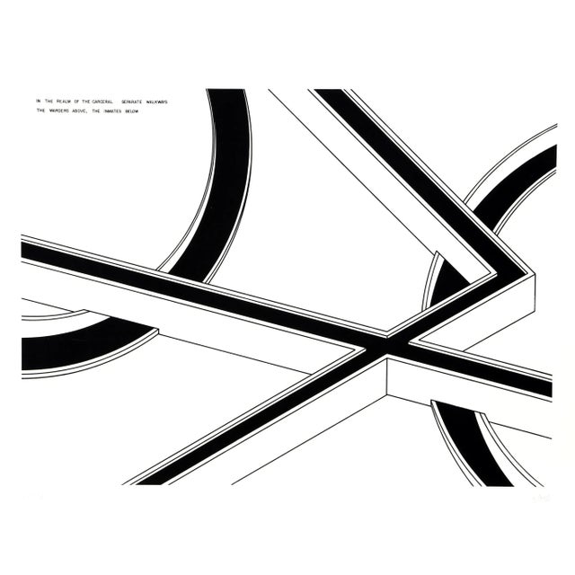 Separate Walkways: The Wardens Above, the Inmates Below from In the Realm of the Carceral Morris, Robert Year: 1979...