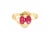 18K Pink Gold Ruby Pinky Ring This exquisite Estate 18K Pink Gold Ruby Pinky Ring features two vibrant natural oval rubies...