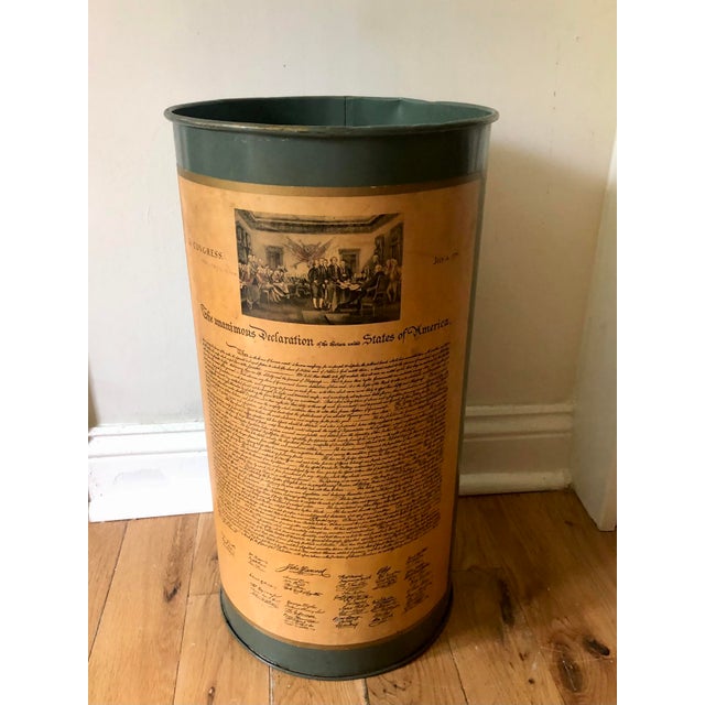 A fabulous find! This Vintage Declaration of the 13 United States of America Metal Umbrella Stand will look amazing in and...