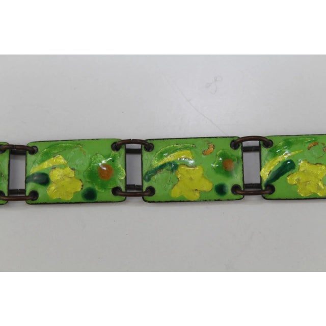 Mid-Century Modern Enamel Bracelet from Atelier Casanova, 1950s For Sale - Image 3 of 7