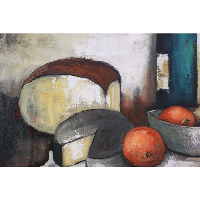 A. De Man, Still Life with Bottle and Fruit, 1960, Oil Painting on Canvas, Framed For Sale - Image 4 of 11