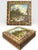 Large Florentine Giltwood Box with J. van Ruisdael Dutch Landscape Painting. Large Vintage Florentine Giltwood Box Chest,...
