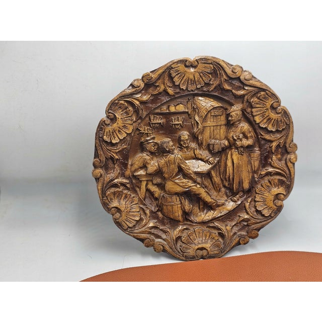 1960s Carved Beer Tavern Bas-Relief, 1960s For Sale - Image 5 of 5