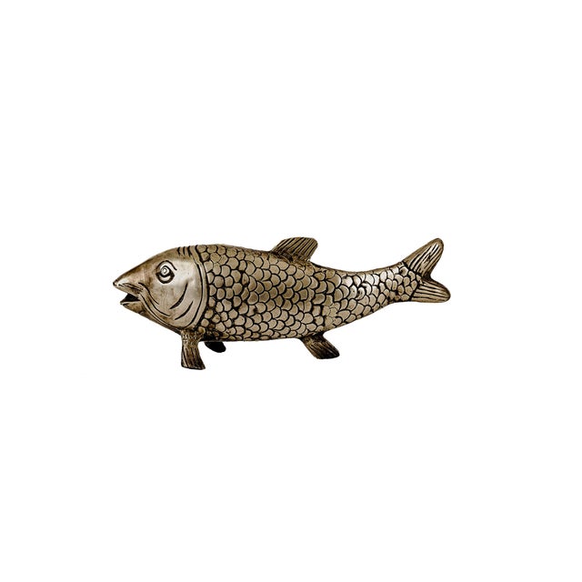 Brass Vintage Mid-Century Modern Brass Koi Fish Figurine Set For Sale - Image 8 of 16