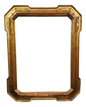 Antique Gilt Frame with Engraved Floral Decoration, 1800s