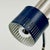 Metal Blue and Chrome Desk Lamp with Slotted Shade, Italy, 1970s For Sale - Image 7 of 16