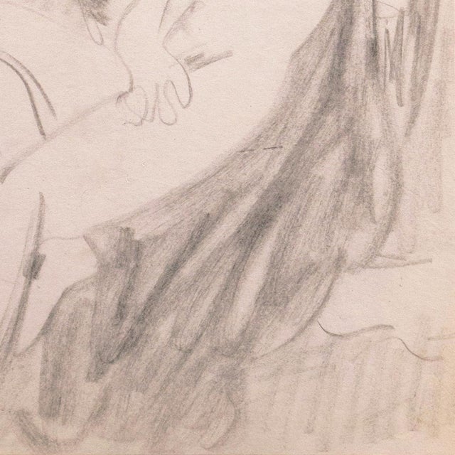 Mid-Century Modern 'Seated Nude' by Victor Di Gesu, Paris, Louvre, Salon D'Automne, Académie Chaumière, Carmel, Los Angeles County Museum of Art For Sale - Image 3 of 9