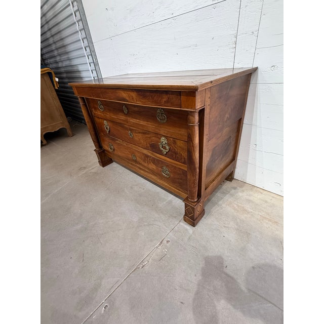 18th Century French Empire Solid Walnut Chest of Drawer / Commodes For Sale - Image 9 of 18