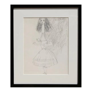 Alice in Wonderland, Knox Martin Pencil on Paper For Sale