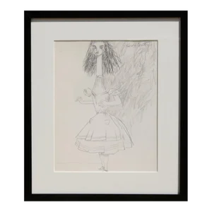 Alice in Wonderland, Knox Martin Pencil on Paper