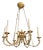 1900s Empire Bronze with Golden Eagle Heads and Flame Chandelier For Sale