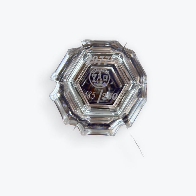 Large Late 20th Century Baccarat Cut-to-Clear Signed Cobalt Chalice Le 185/250 For Sale - Image 9 of 12