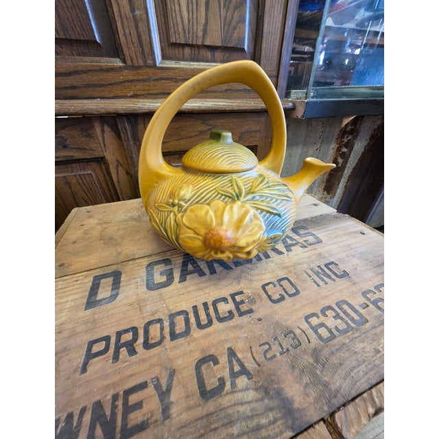Green Roseville Peony Pottery For Sale - Image 8 of 12
